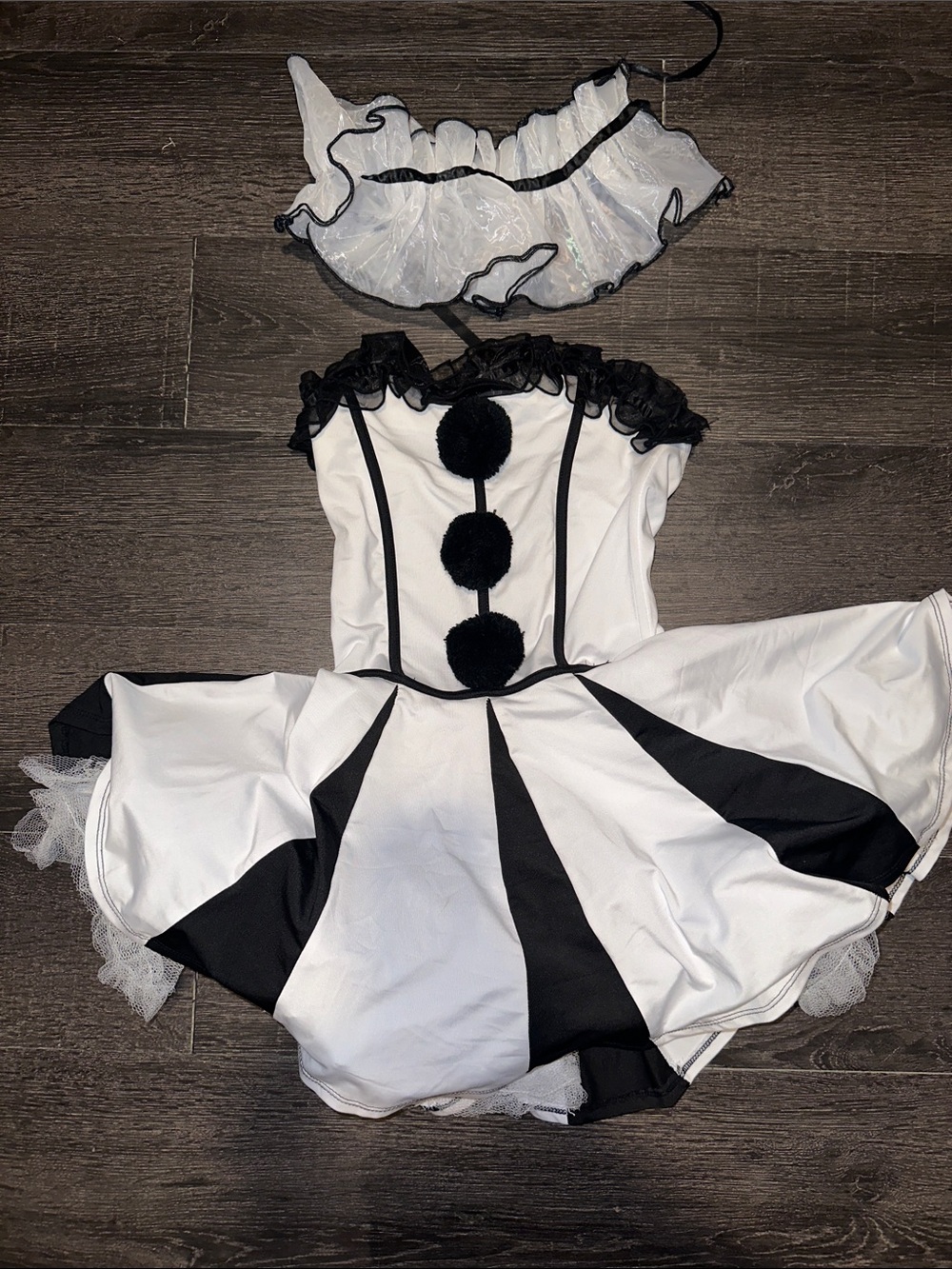 Trickz n Treatz Black & White Clown Costume